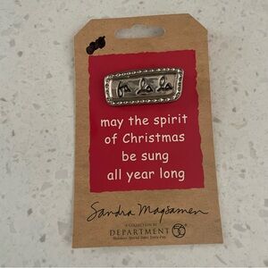 New Metal Department 56 Fa La La Pin Lapel Hat Falala Holidays Christmas